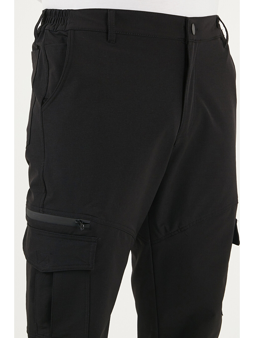 Siyah Regular Fit Normal Bel Cep Detaylı Trekking Ve Kurye Pantolon 693150-5