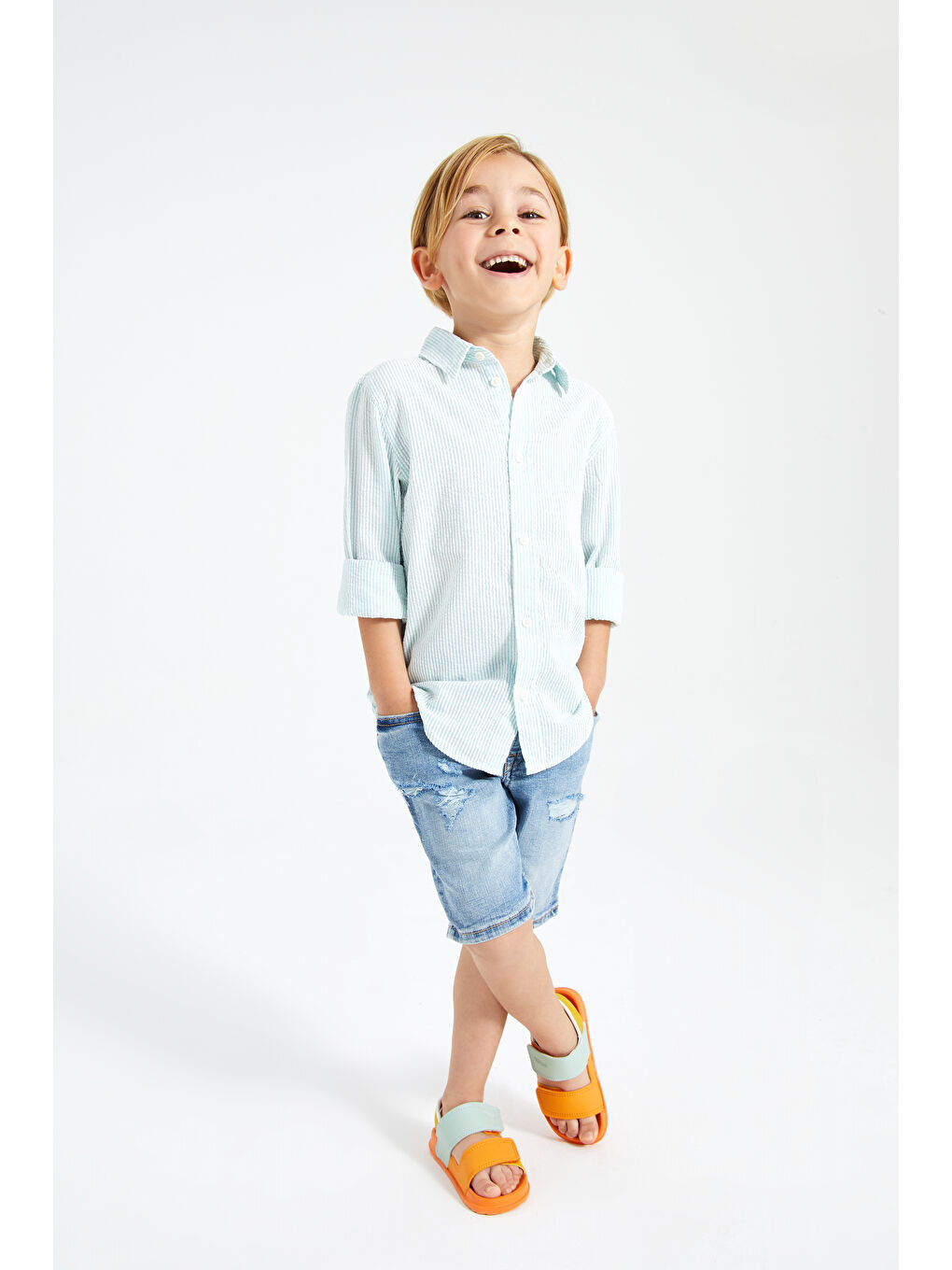 Turuncu Krixi Hafif Unisex Okul Öncesi Orange Sandalet-4