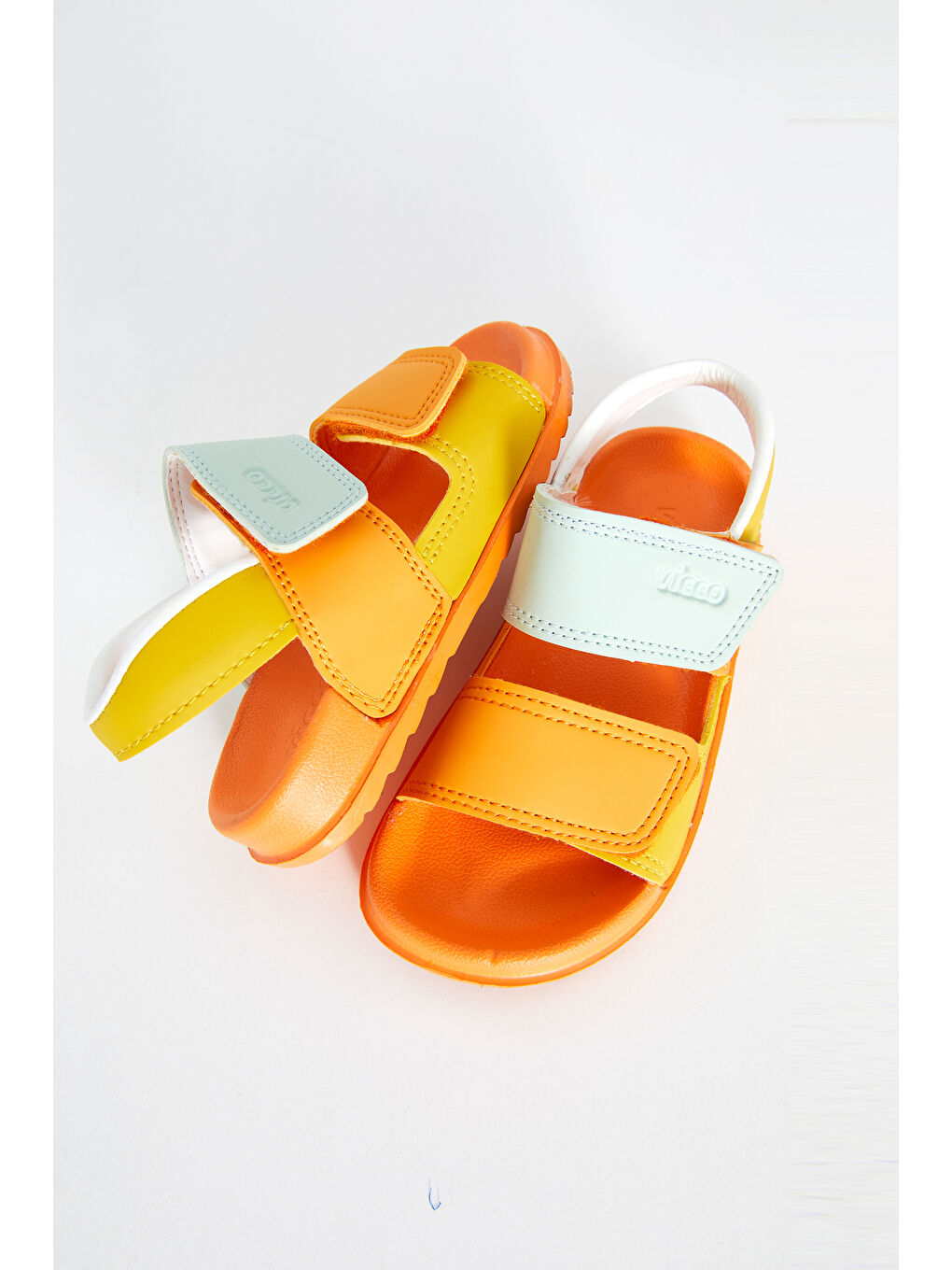 Turuncu Krixi Hafif Unisex Okul Öncesi Orange Sandalet-5