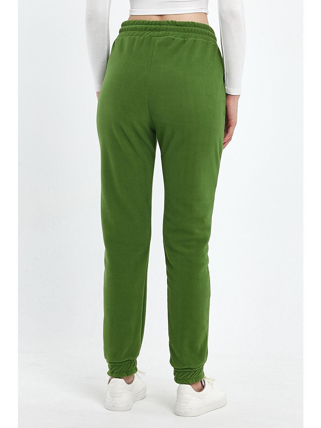 Yeşil Kadın Rahat Kalıp Softech Polar Sweat Eşofman Altı SPR24EA97-4