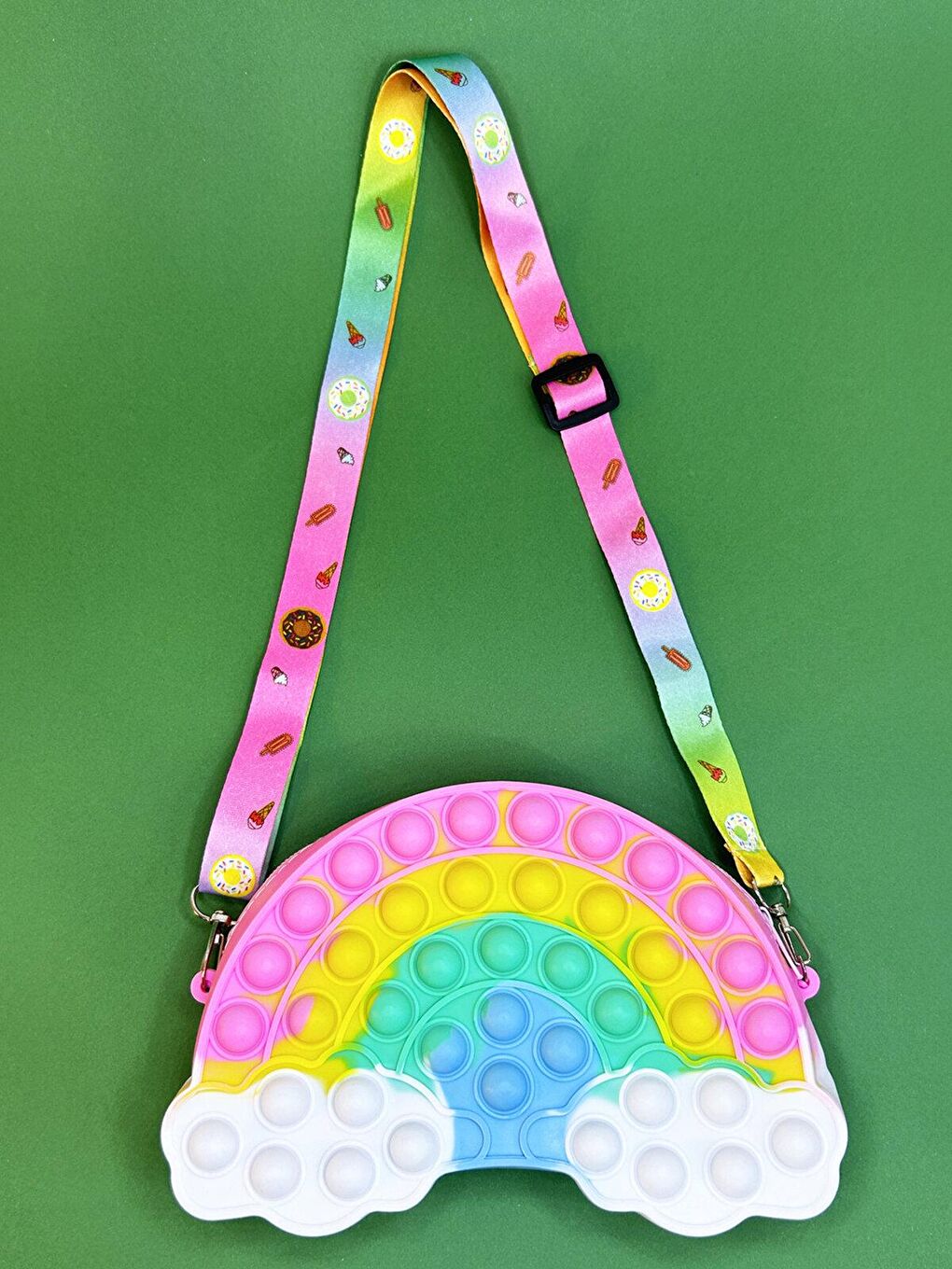 Karışık Pop It Silikon  Omuz Çantası-3