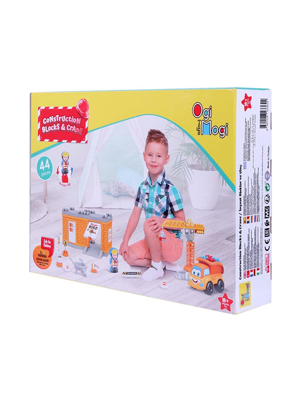 Ogi Mogi Toys Karışık İnşaat Bloklar ve Vinç 44 Parça - 2