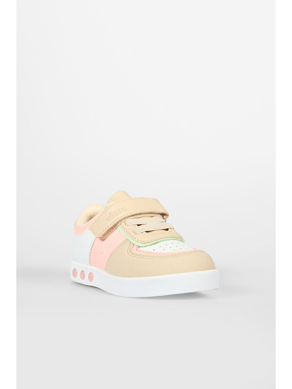 Pembe Sam Işıklı Kız Okul Öncesi Pudra Sneaker-1