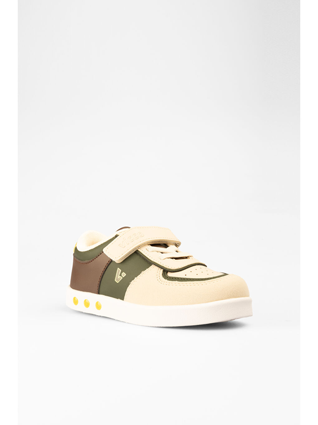 Sam Işıklı Erkek Çocuk Haki Sneaker-3