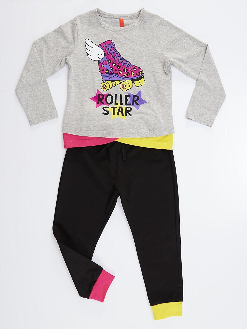 MSHB&G Karışık Roller Star Paten Kız T-shirt Tayt Takım - 2