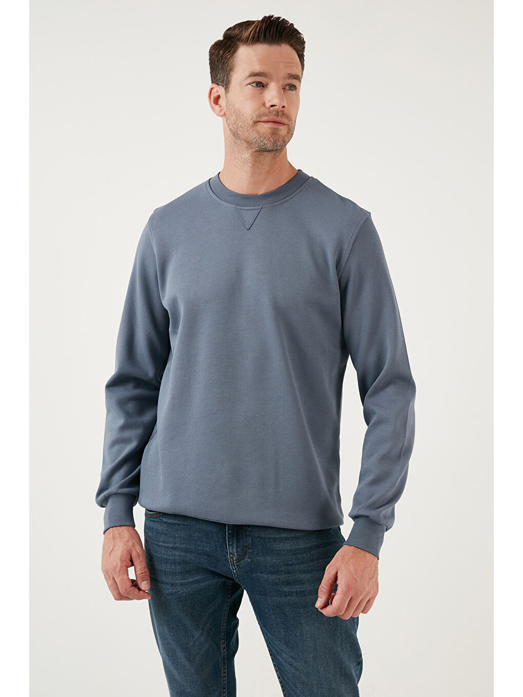 Mavi Pamuklu Regular Fit Bisiklet Yaka Erkek Sweat 5905453-6