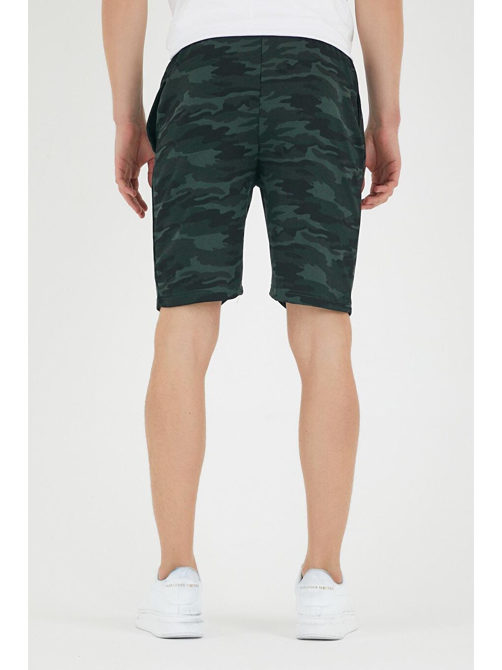 Yeşil Dar Kalıp Air Baskılı Erkek Şort SPR21Y52-1