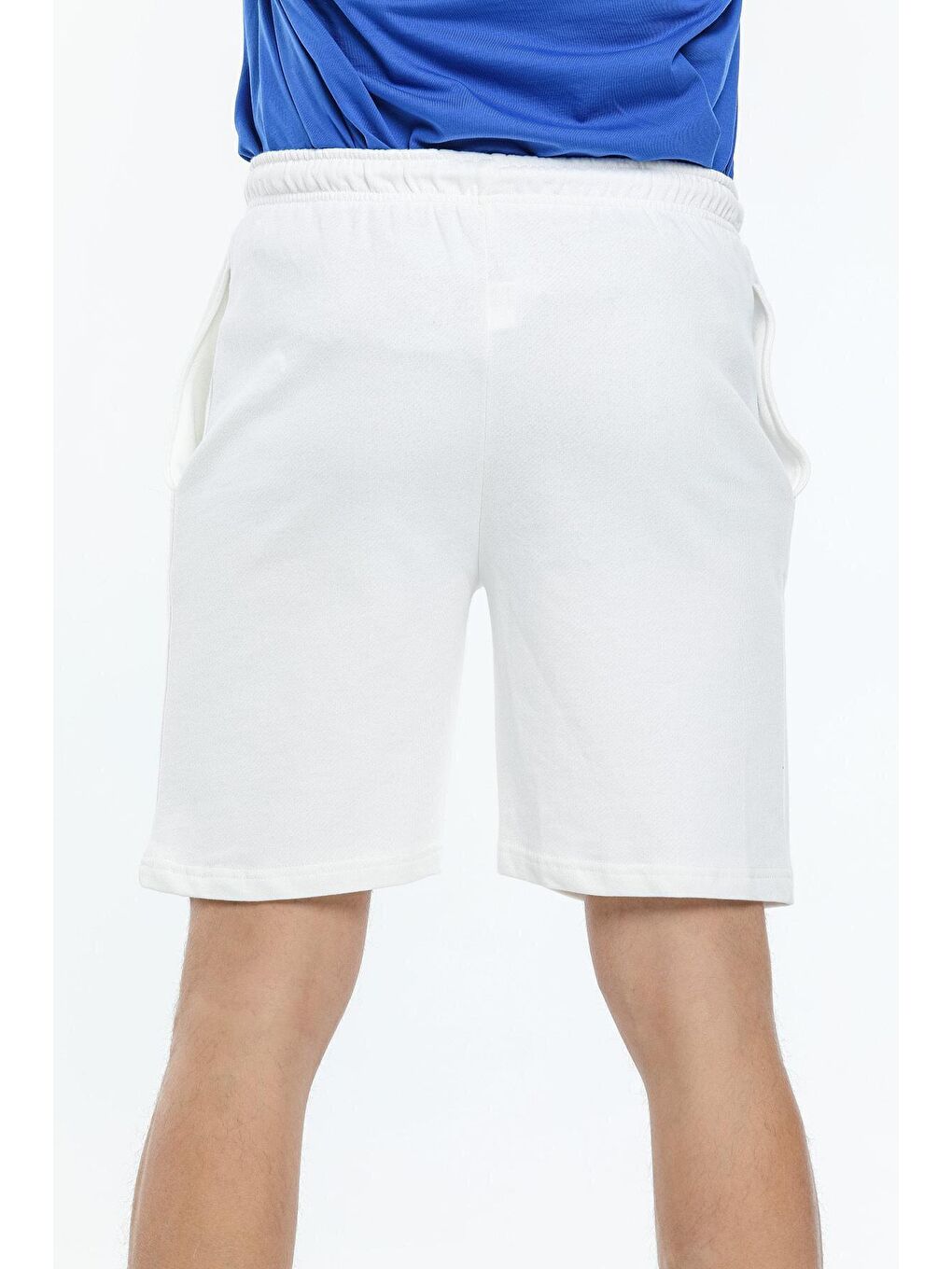 Ekru Dar Kalıp Air Baskılı Erkek Şort SPR21Y52-3