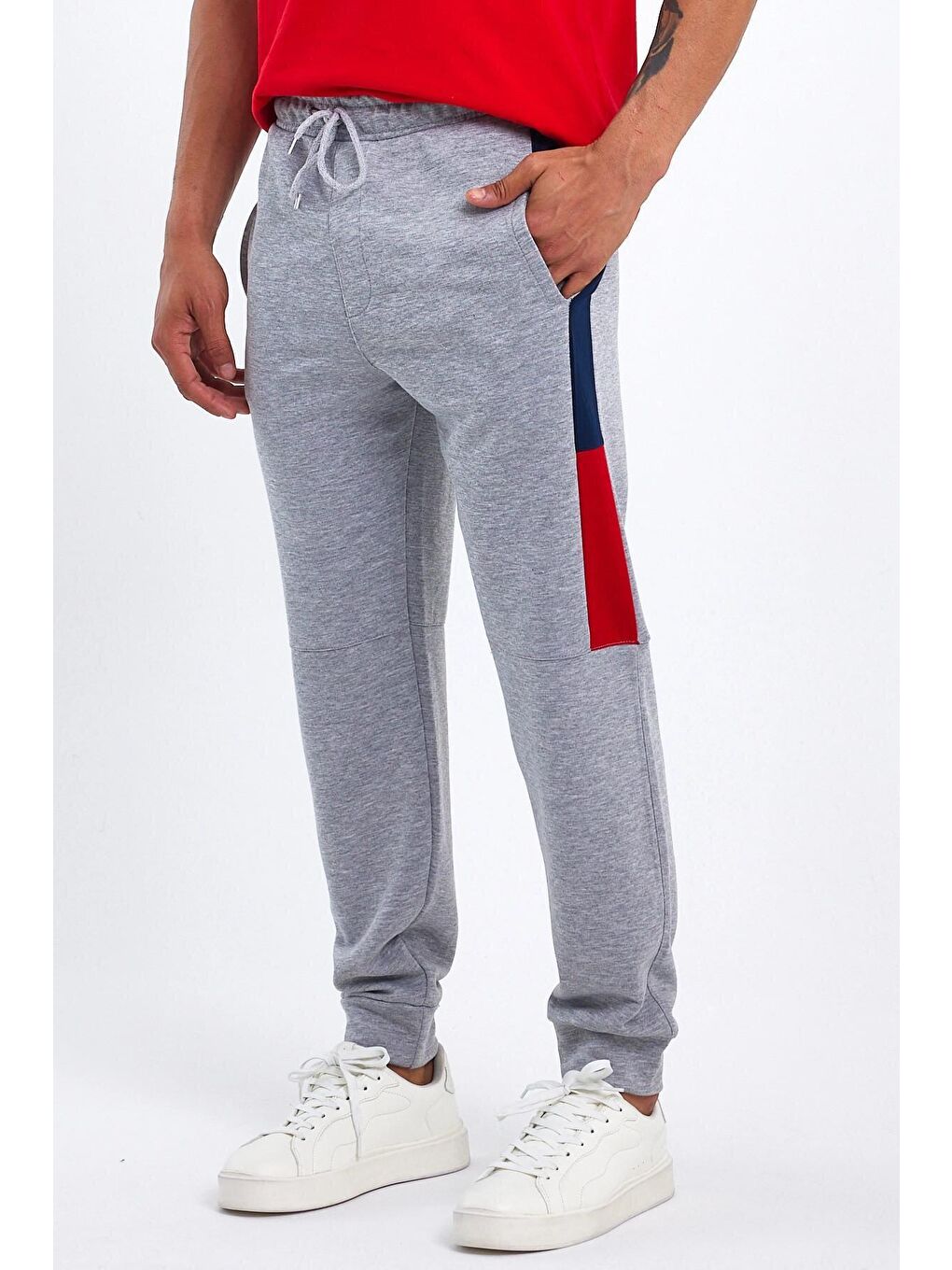 Süperlife Gri Garnili Regular Fit İnce Erkek Jogger Eşofman Altı SPR23EA351 - 3
