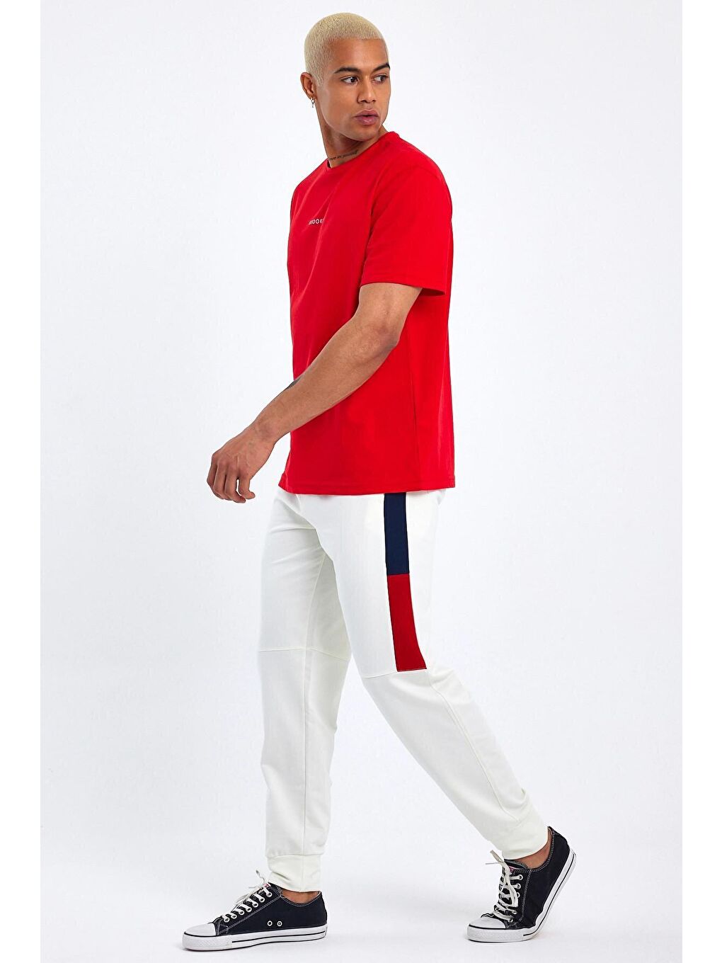 Ekru Garnili Regular Fit İnce Erkek Eşofman Altı SPR23EA351-1