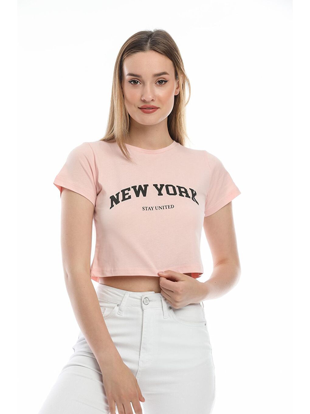 Süperlife Pembe Kadın Newyork Baskılı Tişort SPR21Y15 - 1