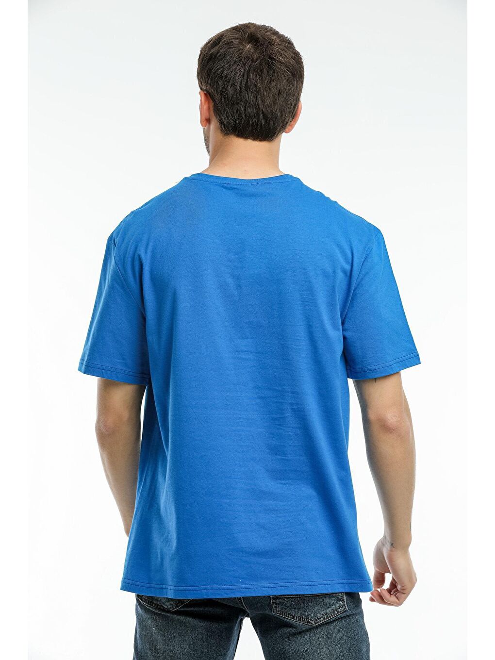 Mavi Erkek Bisiklet Yaka Baskılı Slim Fit Tişort SPR21Y26-4