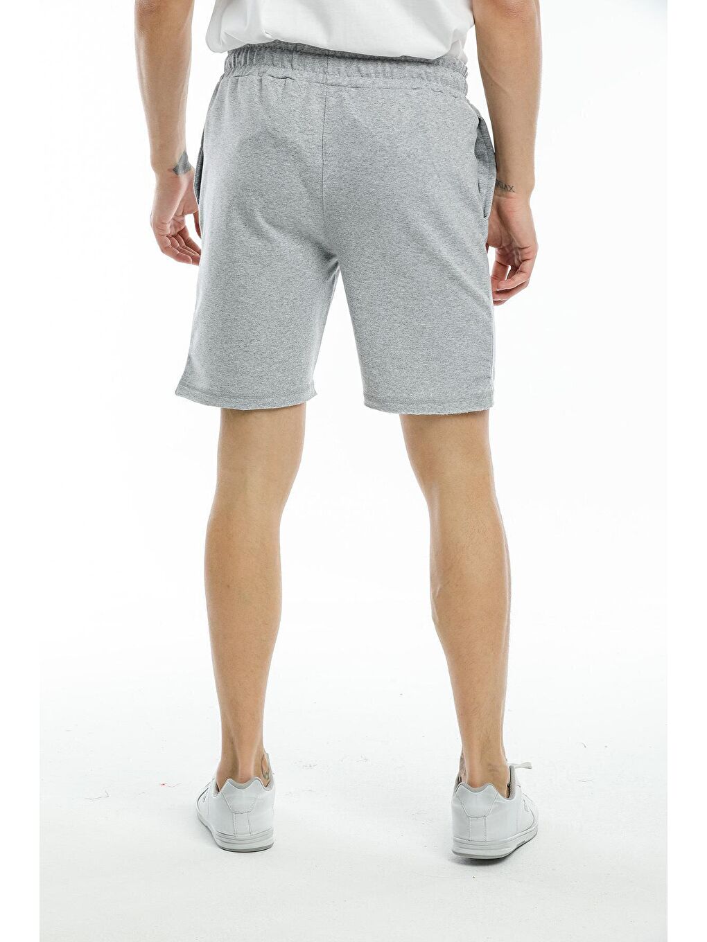 Gri Nakışlı Erkek Şort SPR21Y58-3