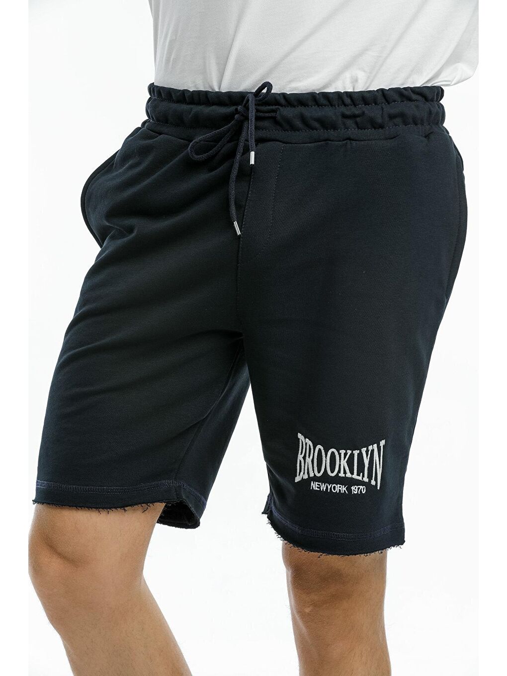 Lacivert Nakışlı Erkek Şort SPR21Y58-2