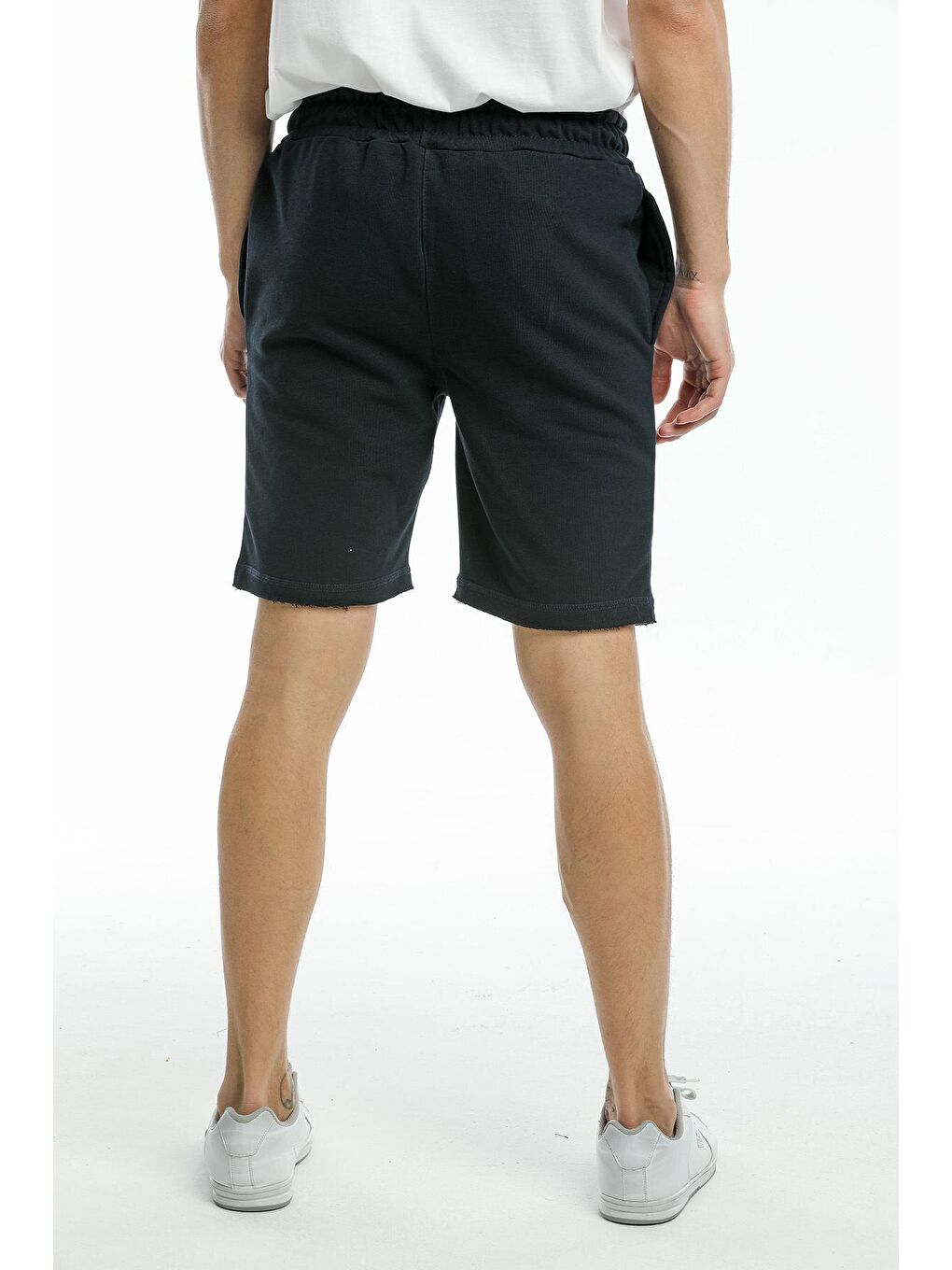 Lacivert Nakışlı Erkek Şort SPR21Y58-3