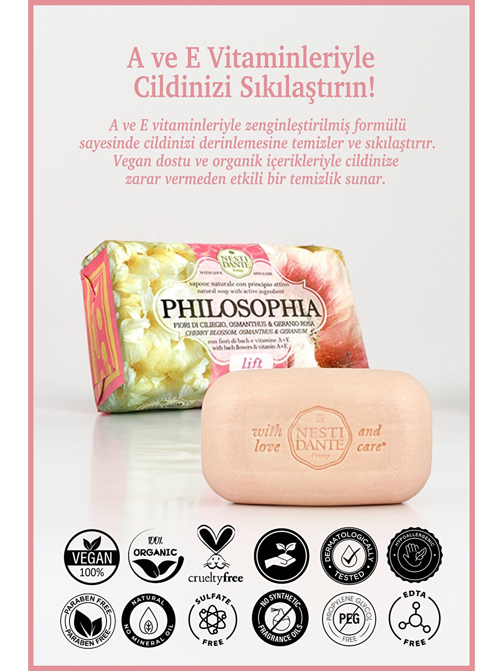 Philosophia Prebiotic Katı Sabun 250 gr |Beyaz Kil ,Omega 3 |Besleyici ve Nemlendirici| Banyo Sabunu-1