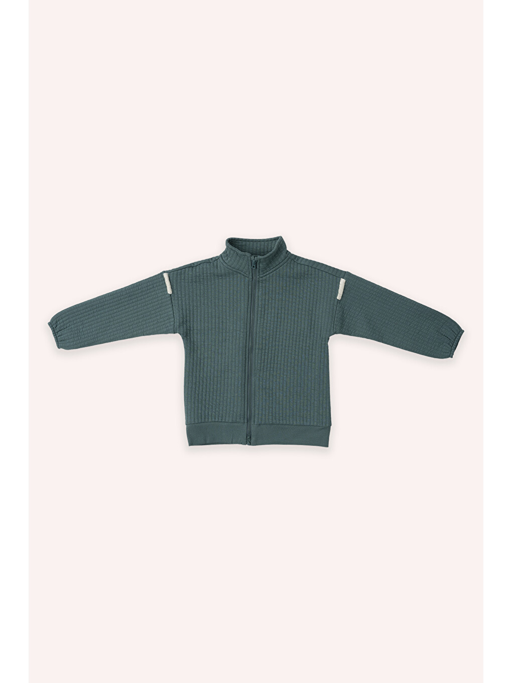 Erkek Çocuk Fermuarlı Yeşil Sweatshirt