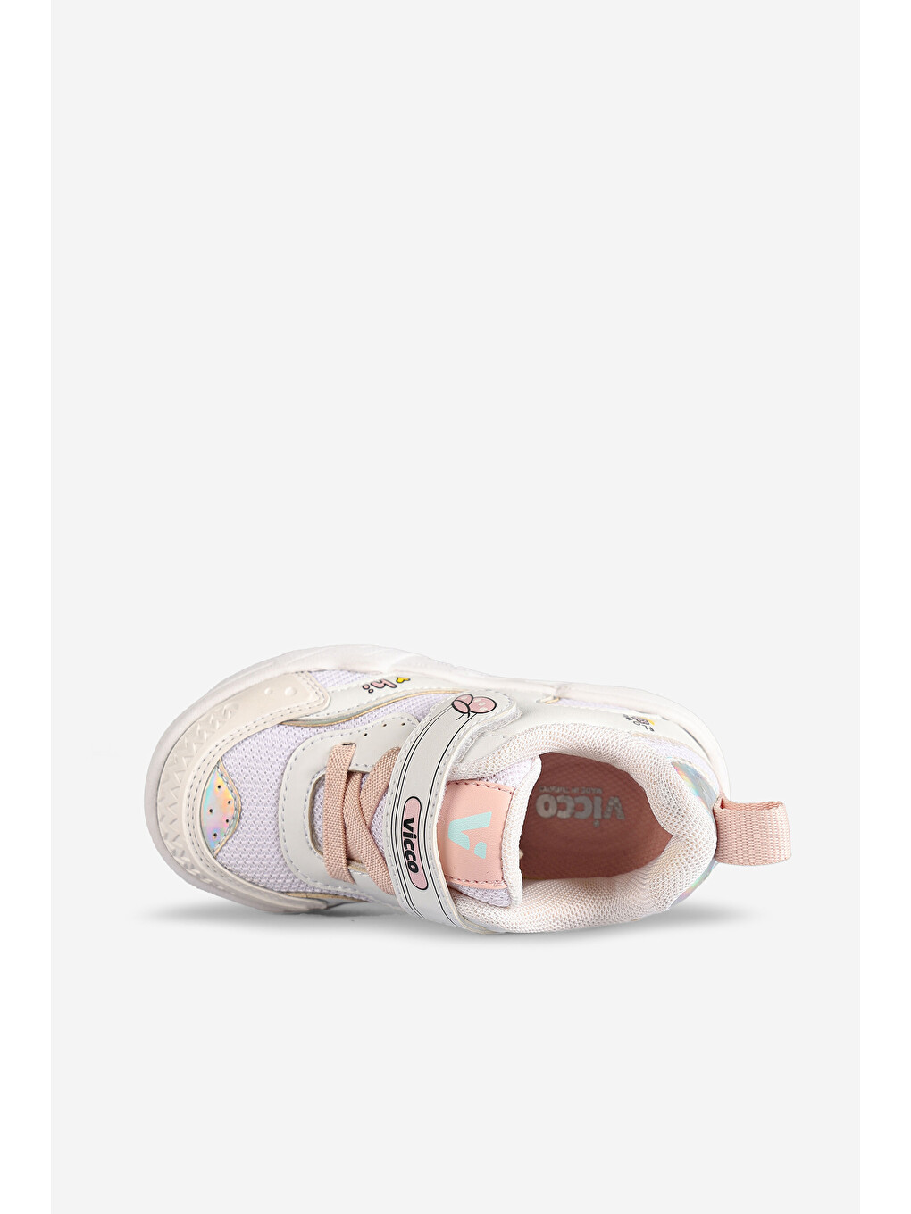 Repair Baskılı Kız Bebek Beyaz/Pudra Sneaker-2