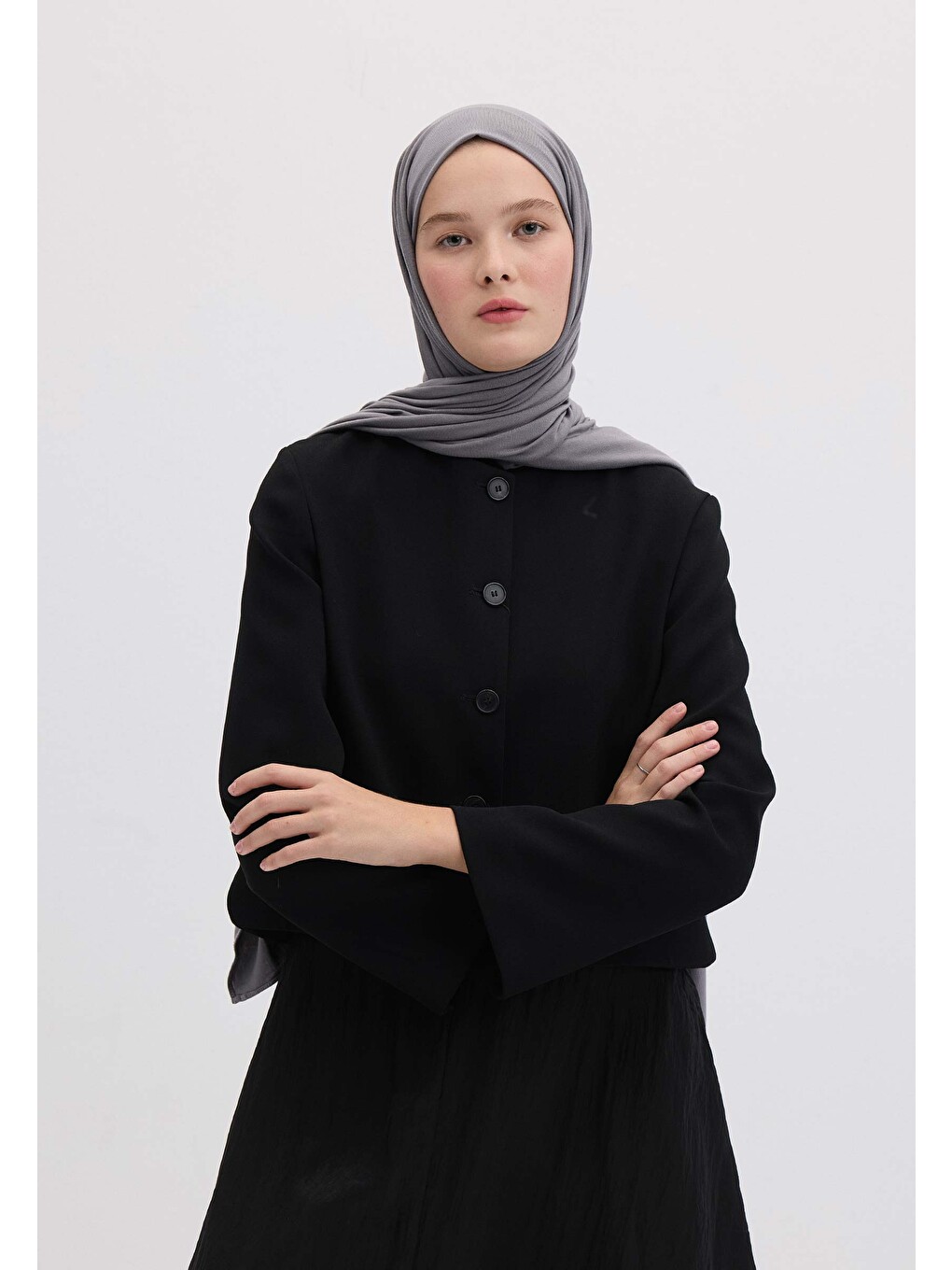 Bambu Penye Şal Mavi / Gri-2