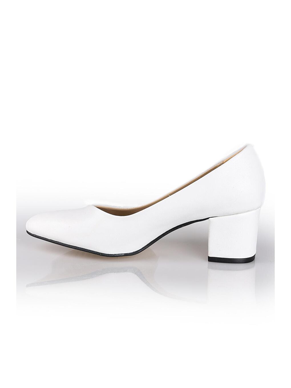Beyaz Cilt 5 Cm Topuklu Kadın Ayakkabı 1990-2023-4