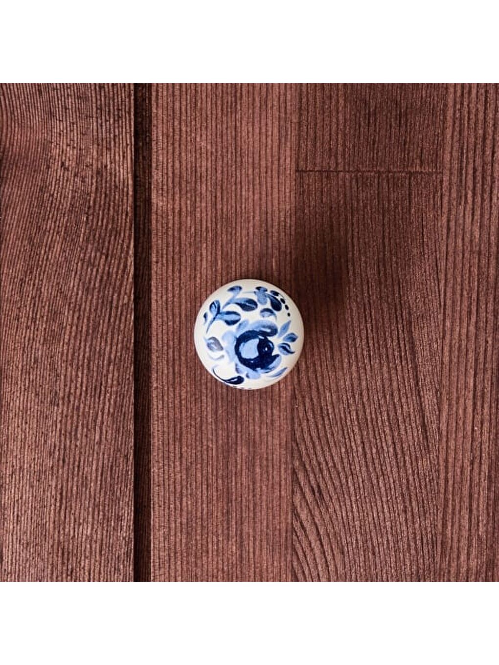 Yıldız Düğme Kulp - Beyaz / Antik