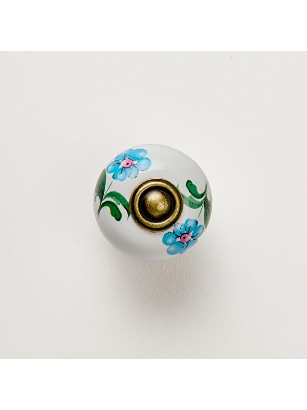 Çilek Düğme Kulp - Beyaz / Antik-6