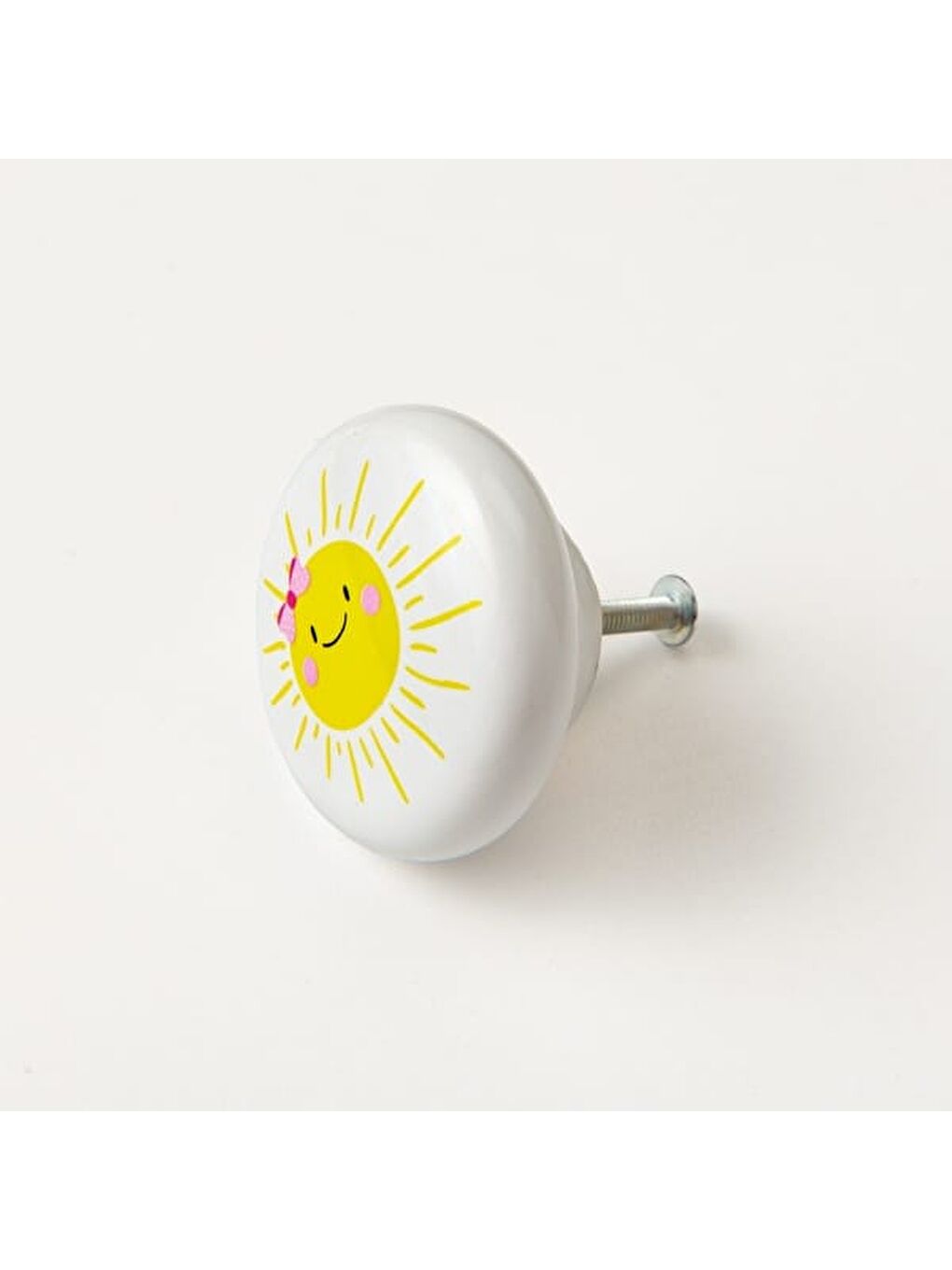 Ufo Güneş Düğme Kulp - Beyaz-4