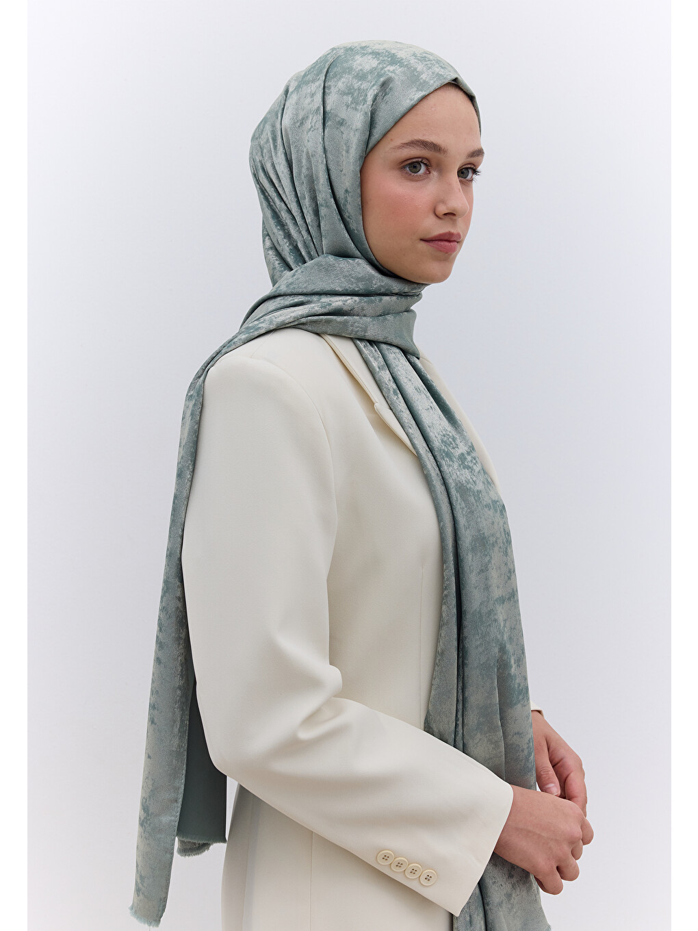 Luxury Shine Şal Soft Yeşil
