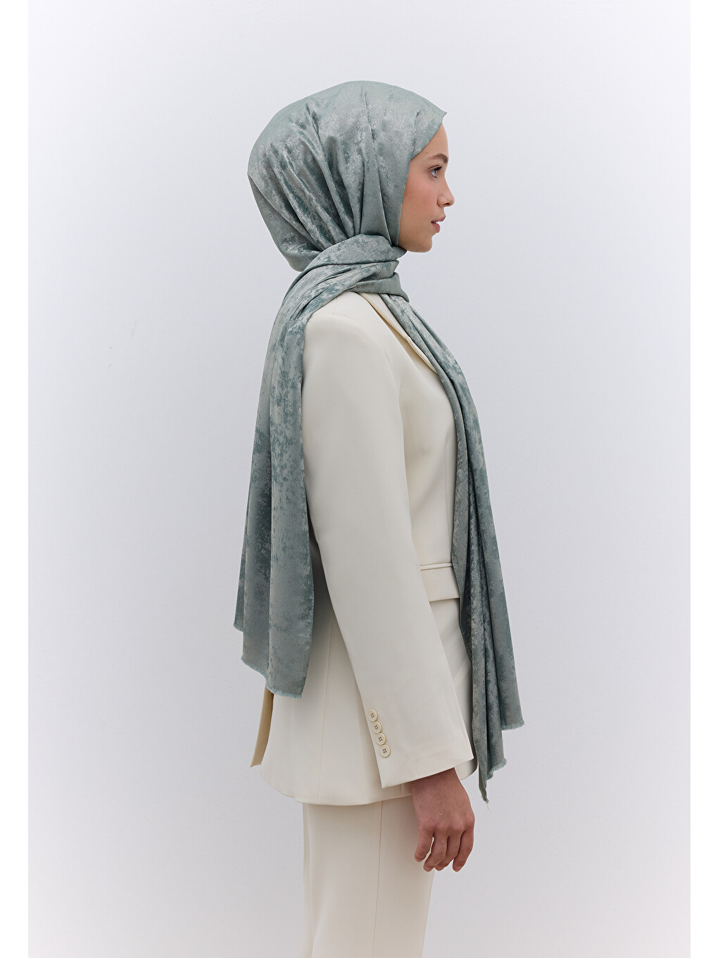 Luxury Shine Şal Soft Yeşil-9