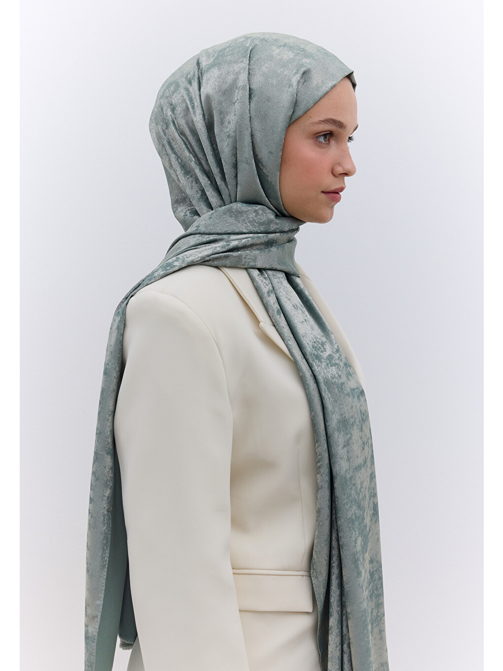 Luxury Shine Şal Soft Yeşil-4