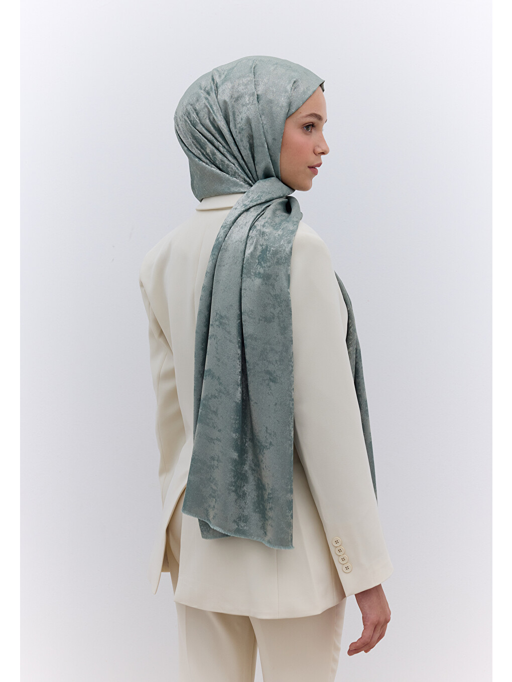 Luxury Shine Şal Soft Yeşil-11