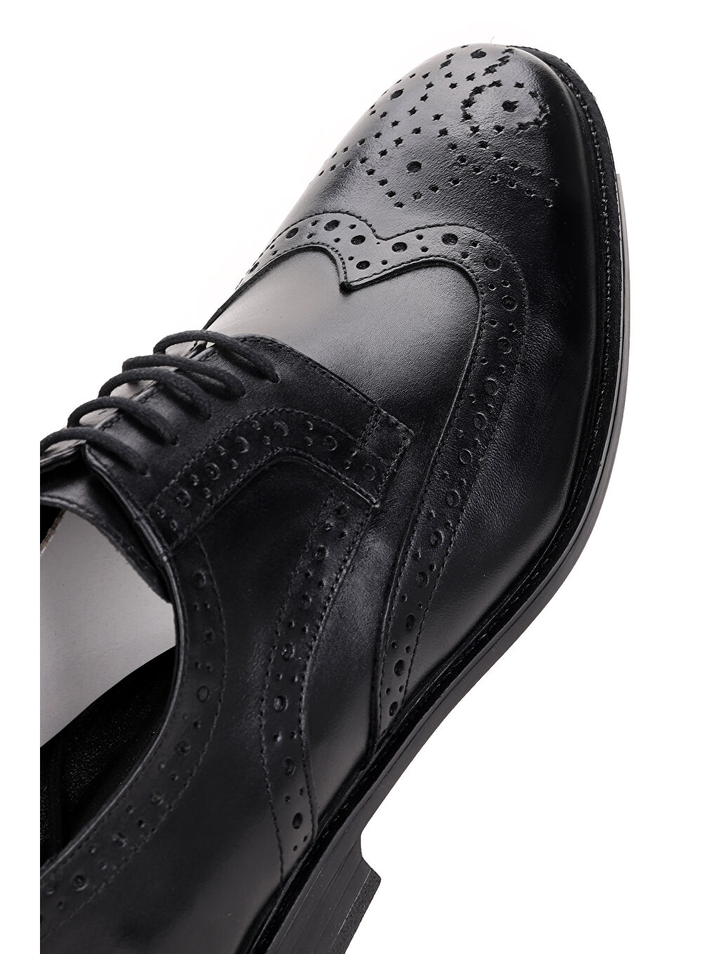 Siyah 02 Deri Pvc Taban Erkek Klasik Ayakkabı-5