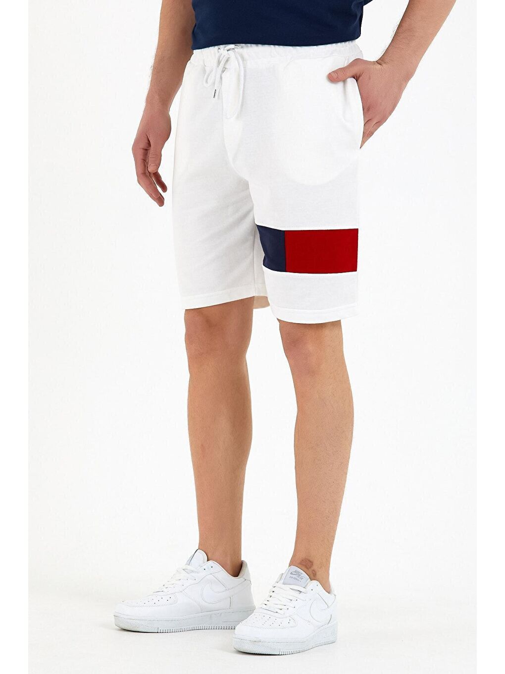 Ekru Regular Fit Orta Boy Garnili Erkek Şort SPR22SR193-1