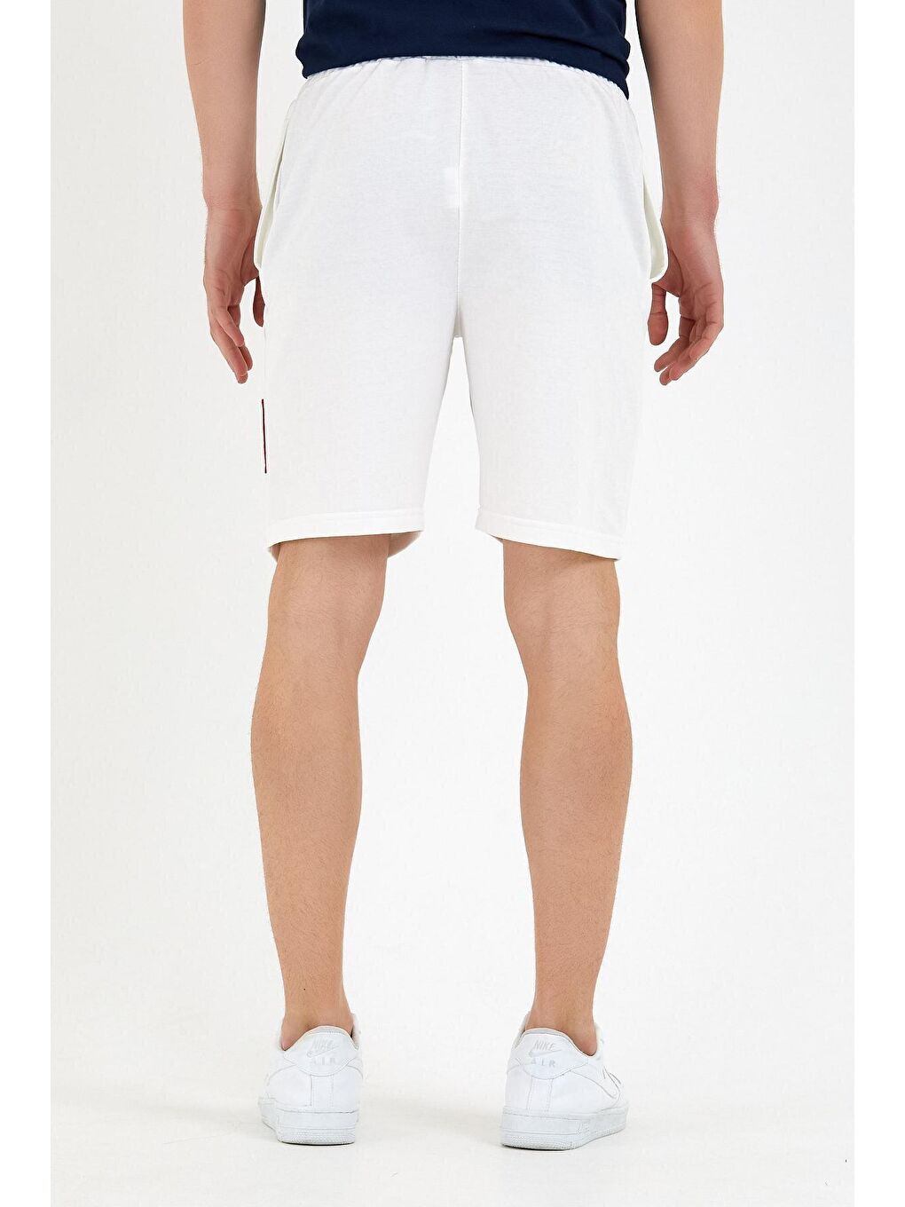 Ekru Regular Fit Orta Boy Garnili Erkek Şort SPR22SR193-3
