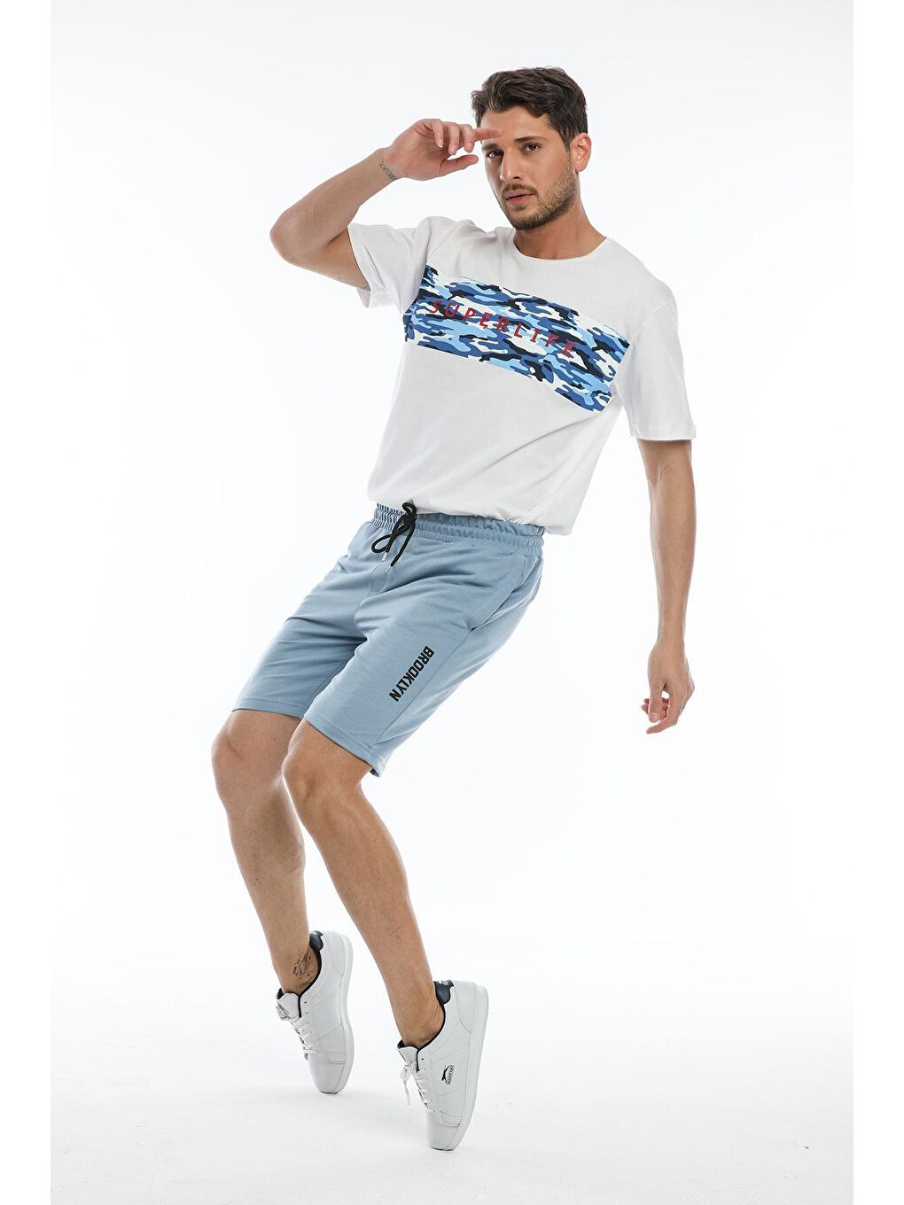 Mavi Regular Fit Brooklyn Baskılı Erkek Şort SPR 208-1