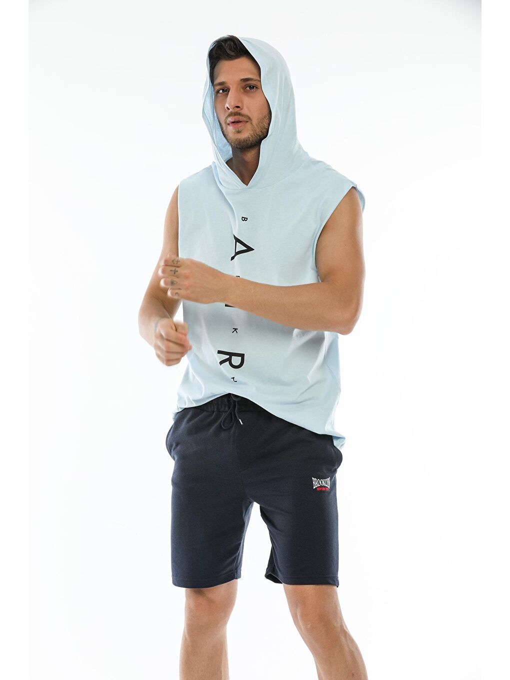 Süperlife Lacivert Regular Fit Nakışlı Brooklyn Erkek Şort SPR21Y57 - 2