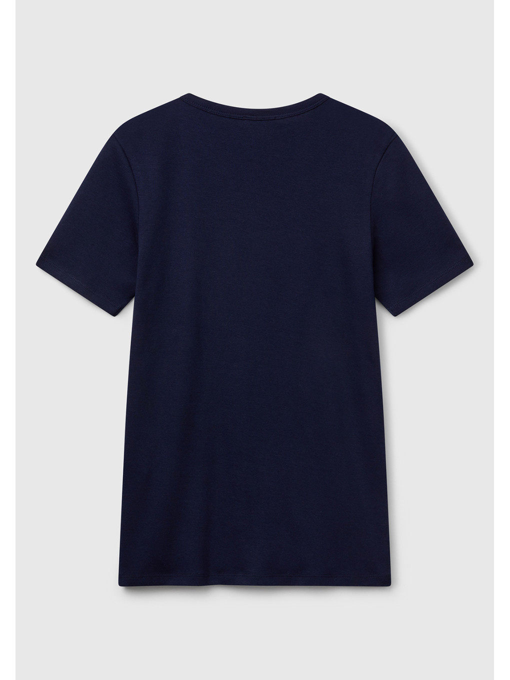Kadın Lacivert 100 Pamuk Benetton Yazılı Basic T Shirt-3