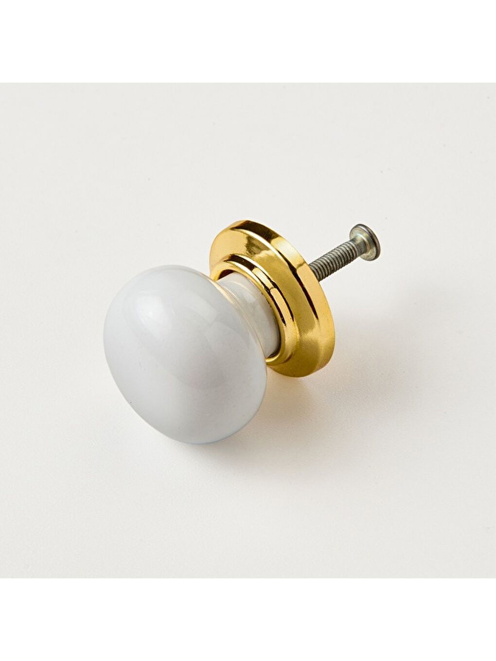 Yıldız Düğme Kulp - Beyaz / Altın-7