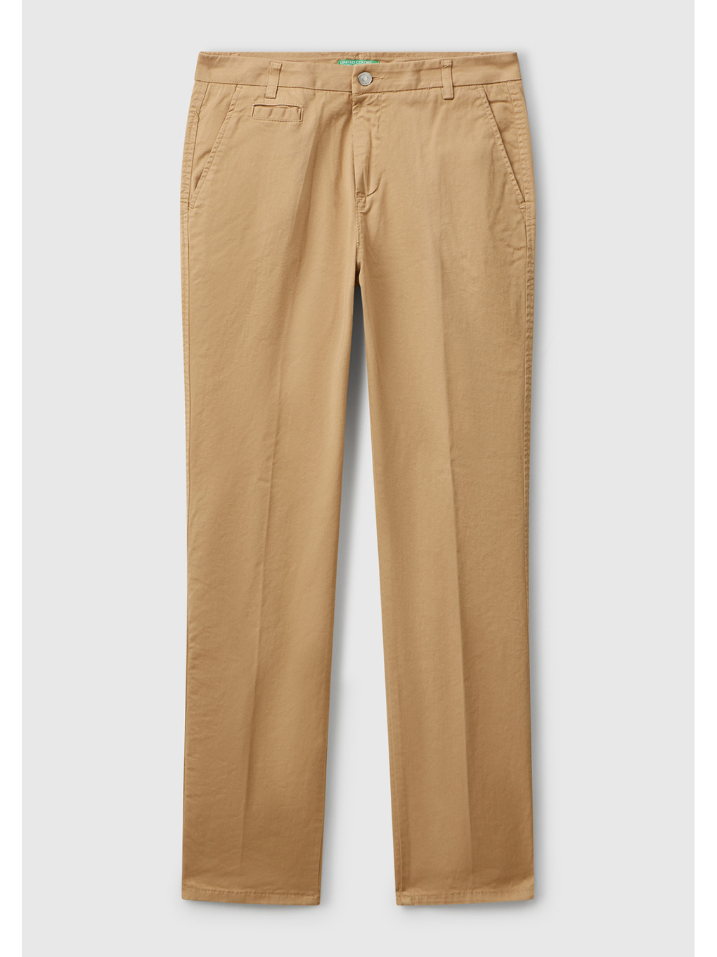 Kadın Bej Elastanlı Basic Chino Pantolon-1