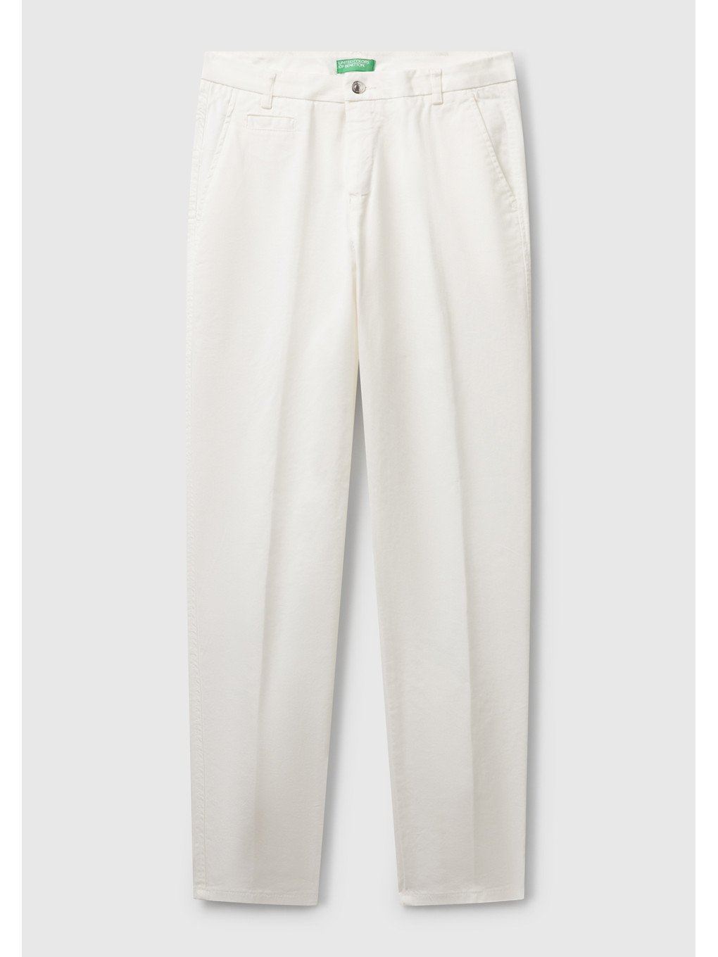 Kadın Beyaz Elastanlı Basic Chino Pantolon-1