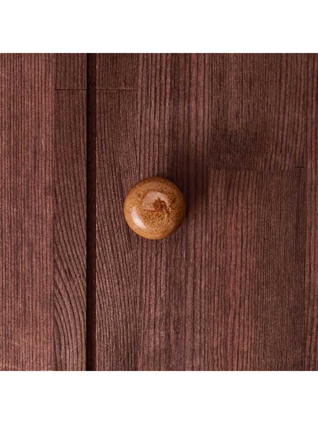 Kahverengi Yıldız Düğme Kulp - Kahve / Antik