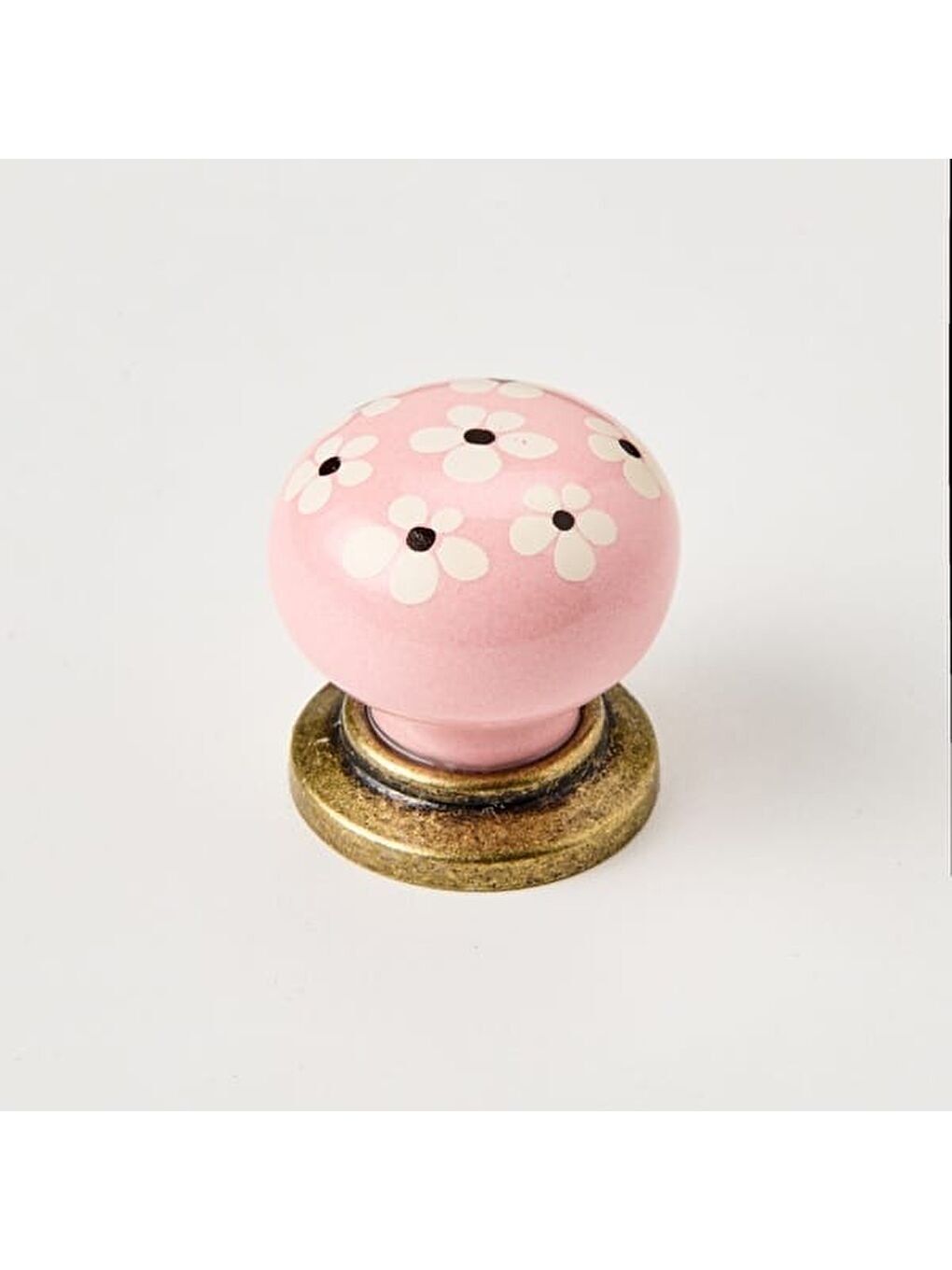 Yıldız Düğme Kartopu Kulp - Pembe / Antik-1