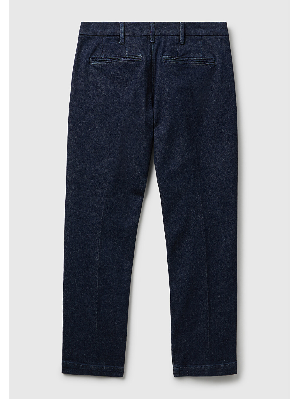Erkek Mavi Slim Fit Denim Chino Jean Pantolon-1