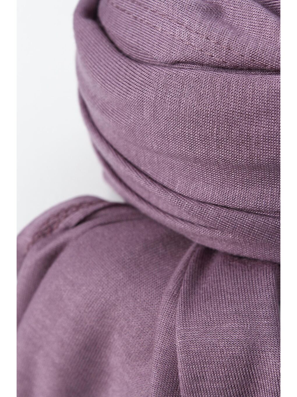 Lila Pamuk Viskon Karışımlı Penye Şal-3