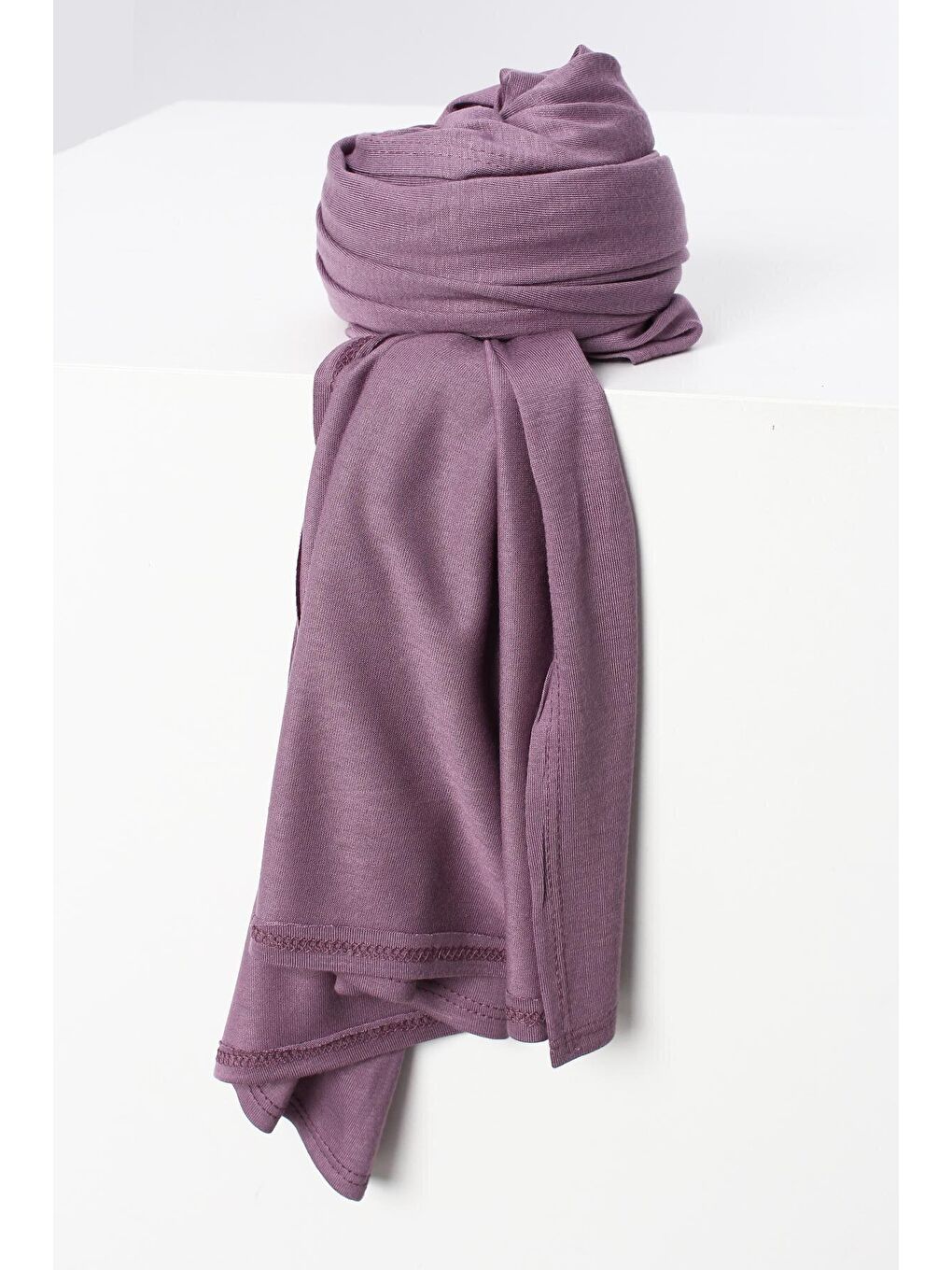 Lila Pamuk Viskon Karışımlı Penye Şal-4