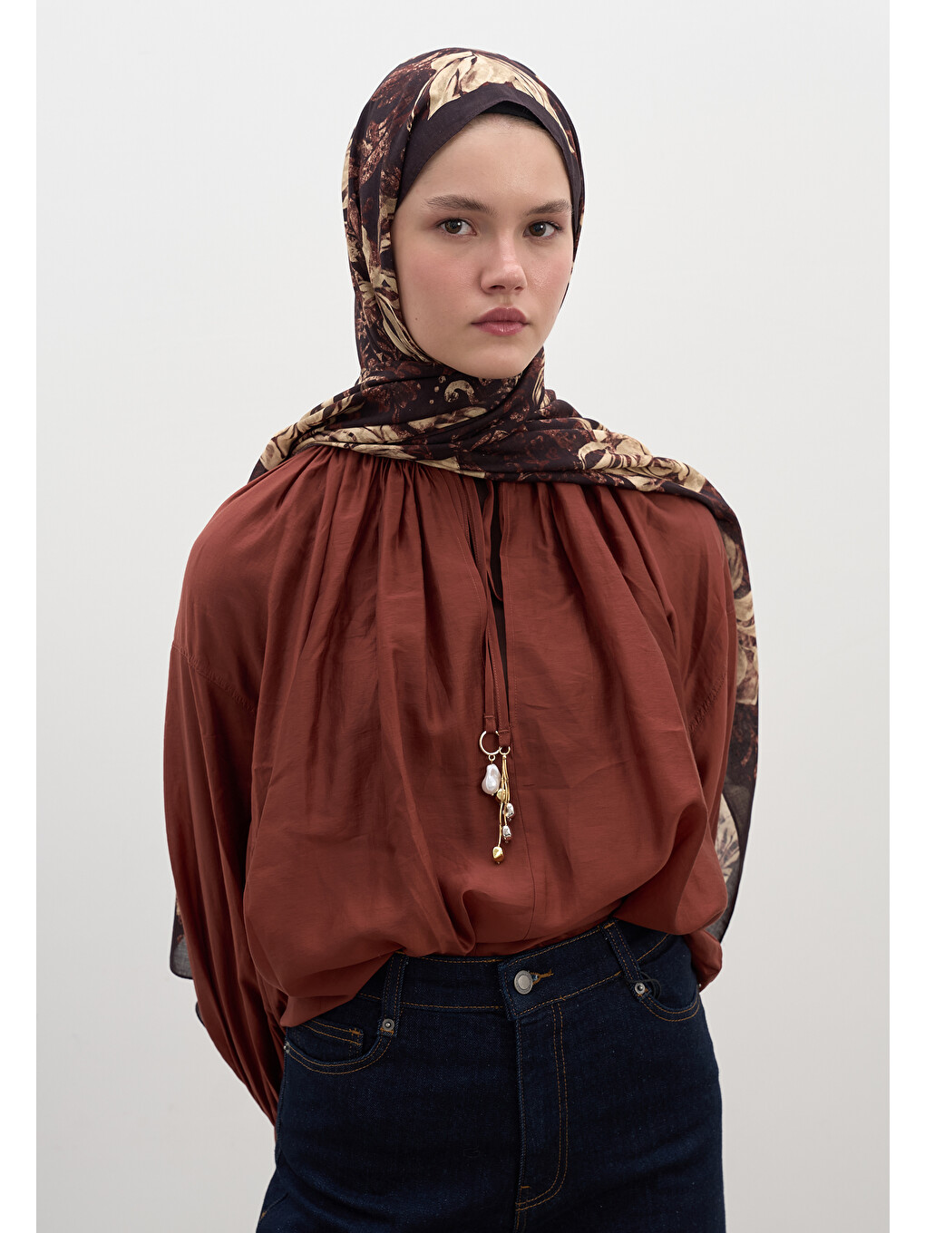 Felıcıe Desen Şal Bordo