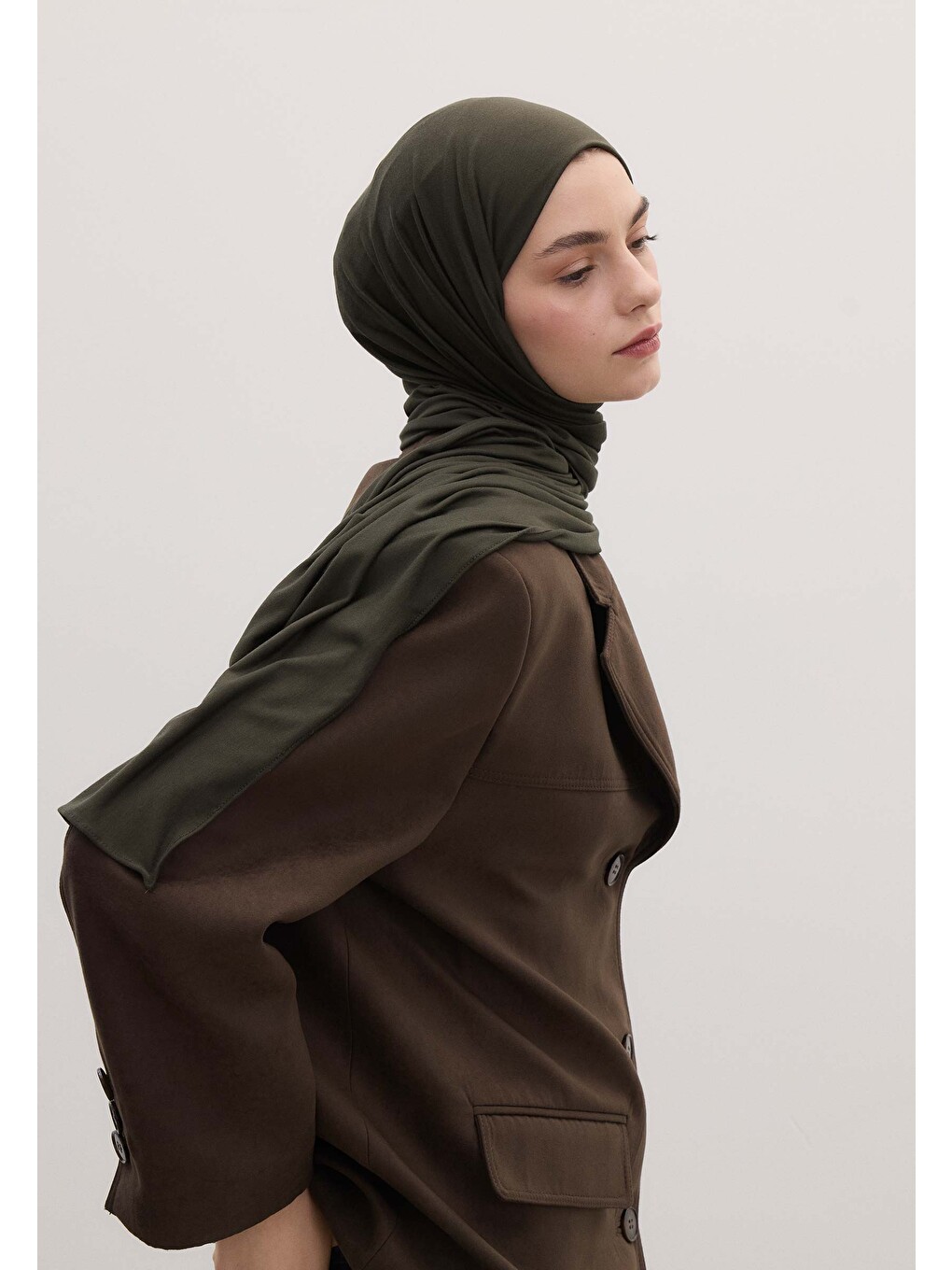 Bambu Penye Şal Antrasit-2