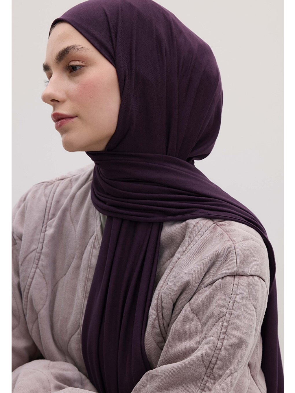 Mor Bambu Penye Şal Vişne Çürüğü-3