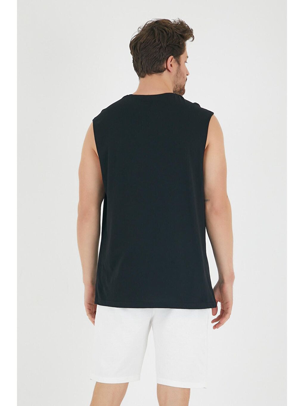 Siyah Erkek Bisiklet Yaka Regular Fit Brooklyn Baskılı Tişört SPR22TS122-2