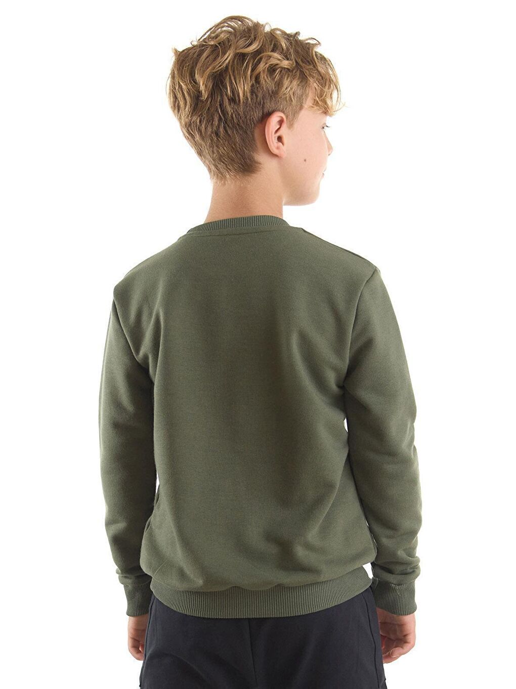 Denokids Haki Dino Erkek Çocuk Haki Sweatshirt - 1